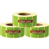Labex Label - Etichette termiche 35 x 25 mm, etichette termiche colorate, autoadesive, senza BPA, termodirette, per stampanti Zebra (verde, 3 rotoli)
