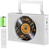 Gueray Lettore CD Portatile con Radio: Lettore CD Bluetooth con Maniglia Altoparlanti Display Telecomando Supporta Riproduzione Ripetuta AUX 3,5 mm, Jack per Cuffie, Radio FM, USB Type-C