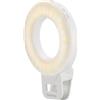 Hama Lampada ad anello LED Togo, luce ad anello clip per telefono cellulare, ricaricabile, 3 modalità