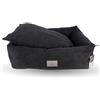 Ligo Buddy Elegance- Lettino Cuccia per cani realizzata in Italia. Cuscino materasso per Cane cuccetta completamente sfoderabile e lavabile in lavatrice. (XS/S: 50 X 60 cm, SOFT CARBONE)