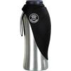 Pfötchenliebe Borraccia per cani da viaggio, 800 ml, in acciaio inox, portatile, per animali domestici, per cani, accessori da viaggio per escursioni e campeggio (nero)