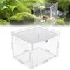 Helweet Terrario Acrilico, Trasparente Scatola di Alimentazione, Terrario per insetti, 360° Trasparente Acrilico Contenitore Animali Rettili per Ragni Saltatori, Lucertole, Lumache, Scarafaggi (10x8x7cm)