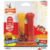 Nylabone | Masticabile Dura Power Chew | Confezione doppia | A forma di osso | Gusto cheeseburger e mela | Per cani di taglia piccola (fino a 11 kg) | Mascelle estreme/forti
