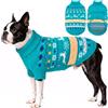 ASENKU Maglione di Natale per Cani L, Maglia Tricot Antipilling in Pile, Indumento Invernale Maglioncino per Cani Medio-grandi Bulldog Francese Border Collie, Passeggiate e Casa