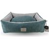 Ligo Buddy Elegance- Lettino Cuccia per cani realizzata in Italia. Cuscino materasso per Cane cuccetta completamente sfoderabile e lavabile in lavatrice. (XS/S: 50 X 60 cm, SOFT VERDE/GRIGIO)