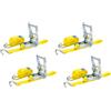 UNITRAILER Set di quattro cinghie di trasporto UNITRAILER con tenditore, 4 m/25 mm/1 t, colore giallo.