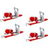 UNITRAILER Set di quattro cinghie di trasporto UNITRAILER rosse da 3 m/25 mm/1 t con tenditore