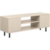 Dmora Mobile Porta TV Tychy, Credenza da Soggiorno, Armadio Basso per TV, Base Parete attrezzata, 48x155 h40 cm, Beige
