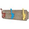 HAKU Appendiabiti colorato, Vintage, Legno Massiccio, Metallo - Dim. L 35 cm x A 8 cm x P 13 cm, Stile Industriale