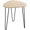 HAKU Tavolino in rovere chiaro e nero, piano in MDF, struttura in metallo, tavolino da salotto piccolo - Dimensioni: L 40 x A 43 x P 40 cm Stile: Moderno