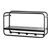 HAKU Appendiabiti da parete nero, metallo - Dim. L 45 cm x A 25 cm x P 15 cm, Stile Moderno