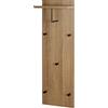 HAKU Appendiabiti da parete rovere scuro MDF metallo nero barra appendiabiti con 5 ganci asta appendiabiti e ripiano portacappelli Dim.: L 30 cm x A 100 cm x P 20 cm Stile: Modern