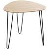 HAKU Tavolino in rovere chiaro e nero, piano in MDF, struttura in metallo, tavolino da salotto piccolo - Dimensioni: L 48 x A 48 x P 48 cm Stile: Moderno