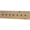 HAKU Appendiabiti da parete rovere chiaro MDF metallo nero barra appendiabiti con 7 ganci Dim.: L 80 cm x A 20 cm x P 5 cm Stile: Modern