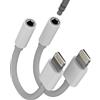 Kefiany Adattatore da Lightning a jack per cuffie da 3,5 mm (confezione da 2) per iPhone 14 13 Pro, cavo audio AUX per Apple MFI, adattatore per auricolari, connettore per iPad, dongle, cuffie per auto