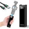 Soonpho impugnatura Batteria (6 ore di autonomia) per DJI Osmo Pocket 3/4 | funzione di pausa durante la ricarica LED display digitale,5000 mAh,22 W rapida ricarica,per vlog e riprese video all'aperto