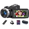 Yuejewlry Videocamera 8K 64MP Videocamera Zoom Digitale 18X YouTube Vlogging Webcam Visione Notturna IR Videocamere Touch Screen 3.0, Scheda SD 32G, Telecomando 2.4G e 2 Batterie
