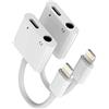 Kefiany Adattatore AUX per jack per cuffie (2 pezzi) 2 in 1 cavo dongle da Lightning a 3,5 mm splitter audio caricabatterie cavo certificato MFI per Apple 14 13 12 11 Pro Max 7 8 X Plus convertitore di carica