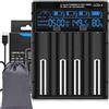Levitantes Caricabatterie 1,2 V 4 pezzi, per ricaricare batterie AA/AAA, supporta la ricarica mista, porta USB