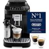 De'Longhi Magnifica Evo, macchina per caffè e cappuccino Bean to Cup, 1450 watt, contenitore per chicchi da 250 g, contenitore per acqua da 1,8 litri, ECAM292.81.B, plastica, nera