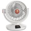 Brigros White - Ventilatore Da Tavolo Arion 35W con Telecomando, Display LED e Timer 12 Ore, Ventola Oscillante 70°, 3 Velocità, Inclinazione Regolabile, 24,5x19,7x27,5 cm