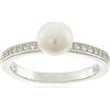 Brilio Silver Anello Elegant Silver Ring with Real Pearl RI055W - Circuito: 50 mm sBS2339-50 Marca, Estándar, Metallo Non prezioso, Nessuna Pietra preziosa