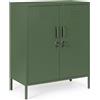 Bizzotto Mobiletto 2 Ante Cambridge Colore Verde cm 40x80x h. 101,5