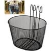 IPEA Cestino per Bicicletta Anteriore in Metallo Nero - CON GANCI - 30 x 22 CM - Cesto Portapacchi per Bici Classica e Mountain Bike - Leggero, Robusto, Antiruggine - Portaoggetti Universale