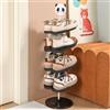 FANDIGUO Scarpiera per bambini, creativa e girevole, piccola scarpiera a forma di cartone animato, per la casa, tridimensionale, salvaspazio, con motivo a forma di panda