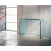 IMAGO FACTORY Bohemian | Consolle da Ingresso in Vetro Curvato - Mobile Soggiorno Moderno, Consolle Salotto in Vetro, Corridoio, Design Moderno