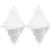 HoveeLuty Mensole sospese 2 pezzi mensola da parete intagliata 8,9x4,7 pollici mensola angolare decorativa ornamento mensola da parete per piante per soggiorno camera da letto mensola sospesa mensola da parete