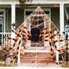 Timiyou Ragno Gigante Halloween, Ragnatela Triangolare di Halloween Addobbi Ragno Gigante Halloween 125cm Ragno Gigante Orribile Halloween Decorazioni Casa Accessori Horror per Esterno Giardino
