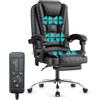 rattantree Sedia da Ufficio Ergonomica, Sedia Ufficio con Schienale Medio, Braccioli e Supporto Lombare (con Poggiapiedi, Nero)