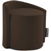 extroitaly Pouf Onda Marrone in Ecopelle Sfoderabile | Idrorepellente, Con Schienale Imbottito, Seduta Rigida e Indeformabile, Per Salotto Camera da Letto