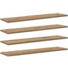 Générique Pannello Libreria Marrone 4 Pezzi 80x20x1,5 cm | Legno di ingegneria, design minimalista, richiede supporti (non inclusi), per soggiorno o ufficio