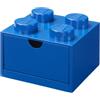 Room Copenhagen Lego - Cassetto da scrivania con 4 pomelli, impilabile, piccolo, colore: blu