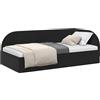 vidaXL Cornice del letto ad angolo Nero 100 cm x 200 cm Velluto