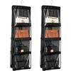 KINHARD 2 Pezzi Organizer Borse Armadio, Organizer Borse, Nero | Portaborse da Parete Appendibile a 8 Scomparti, per Riporre Vestiti e Borse, con Finestra Trasparente