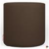 ARKETICOM Chill Pouf Poggiapiedi Rotondo Ecopelle Sfoderabile Puff Marrone 35x35