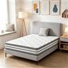 YIDATONG Materasso 90 x 200 cm, Alto 26 cm, Materasso Singolo con Molle Insacchettate e Memory Foam, Durezza H3, Struttura Ortopedica a 7 Zone, Rinforzato sui Bordi, Ipoallergenico, Favorevole al Riposo