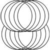SILARLAIT 10 anelli in metallo nero, 3 mm, 20 cm, per fai da te, anelli di filo per il fai da te, per la tecnica di avvolgimento, acchiappasogni, decorazione natalizia (20 cm, nero)