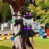 ZoneYan Decorazioni Halloween Esterno - Strega Volante Che Si Schianta Contro L'Albero 110cm, Strega Che Cade in Albero, Ornamenti per Esterni appesi a Streghe per Cortile, Giardino