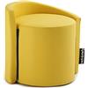 extroitaly Pouf Onda Ecopelle Giallo con Schienale | Sfoderabile, Idrorepellente, Seduta Rigida e Indeformabile, Per Salotto Camera da Letto