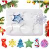 KEPKKU Stampi in Silicone e Resina Natalizia, Resina Epossidica e Silicone per Decorazioni Fai Da Te Albero di Natale