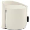 extroitaly Pouf Onda Ecopelle Beige | Sfoderabile, Idrorepellente, Con Schienale Imbottito, Seduta Rigida e Indeformabile