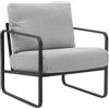 CLP Lounger Manea I Poltrona relax in ecopelle o tessuto I Con robusta struttura in metallo I Poltrona club imbottita | Colore grigio chiaro Materiale Stoffa