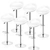 THINFAR Set di 2/4/6 Sgabelli da Bar- Sgabelli da Bar Sedia da Pranzo con poggiapiedi 360°Mobili orientabile Regolabile 59-80cm (Bianco-6 pezzi)