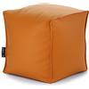 CAB BONAO POUF ARANCIO 43x43x43 ECOPELLE RIEMPITO DI POLISTIROLO SFODERABILE