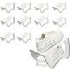 UISEBRT 10 scarpiere a doppio strato, antiscivolo, colore bianco | Scarpiera impilabile, ideale per ingresso, corridoio e camera da letto, salvaspazio per scarpe