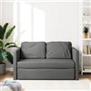 SECOLI Divano Letto Matrimoniale 2 Posti Divano Letto da Terra 2 in 1 in Tessuto Grigio Scuro 112x174x55 cm